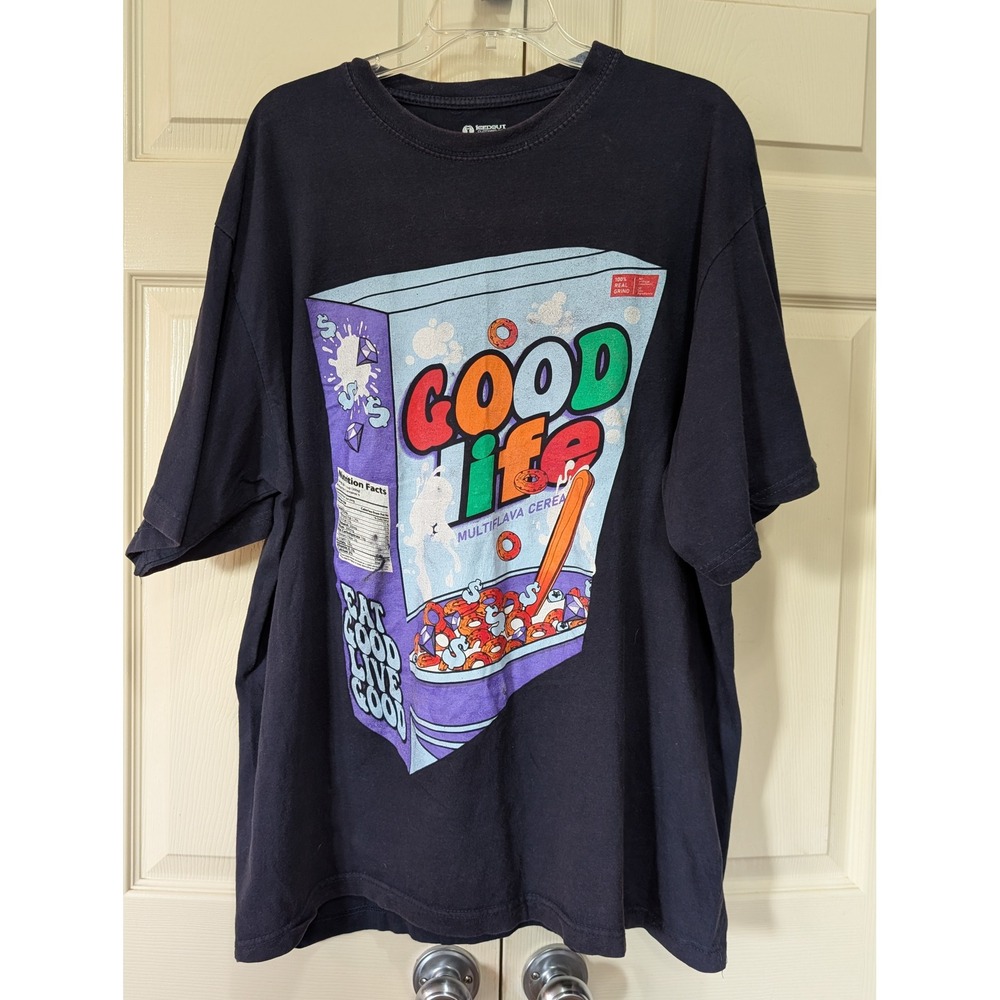 ICED OUT Clothing Co "Good Life" Cereal Graphic Tee - Men's 3XL Black